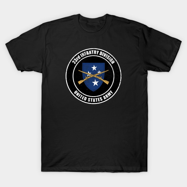 23rd Infantry Division (distressed) T-Shirt by Firemission45